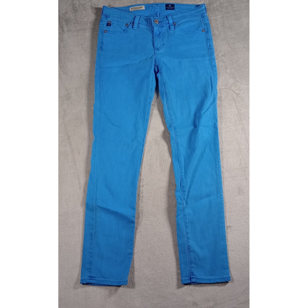 AG Adriano Goldschmied Stevie Ankle Jeans Womens 25 Blue Slim Straight Leg USA